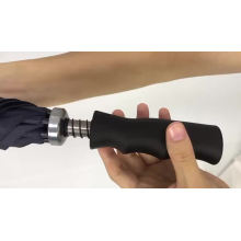 China supplier OEM nylon fabric black metal shaft rubber handle straight golf umbrella for outdoor
